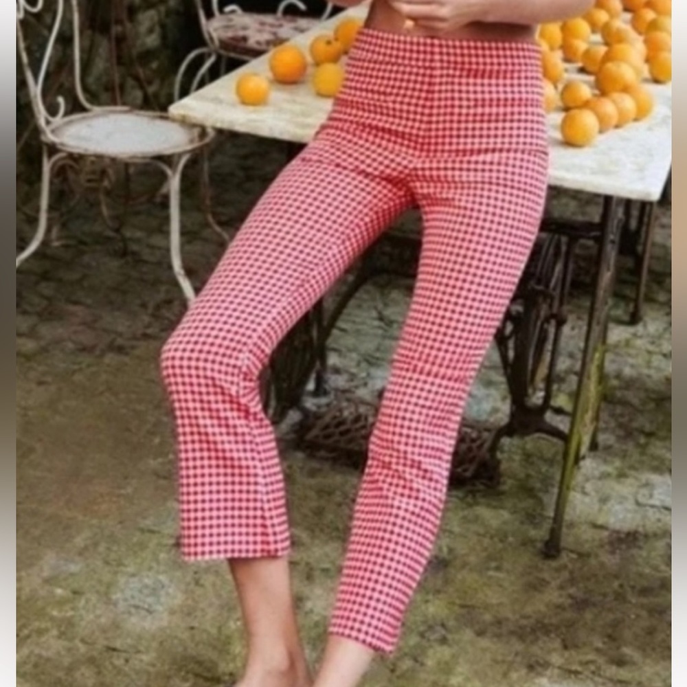 Zara cropped gingham pants